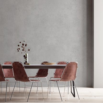Wall, poster mock up in dining room, minimalist interior, 3d render