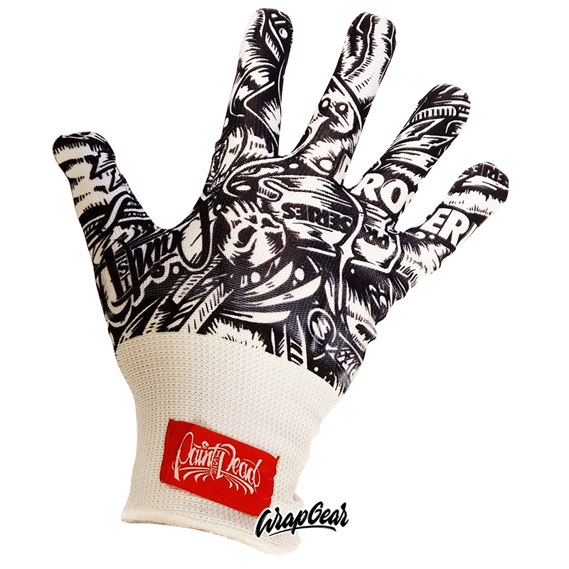 Paint is dead Camo Black Carwrap Glove WrapGear