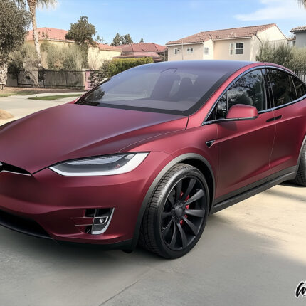 CAR CYS Dark matt Chrome Romanee Red WrapGear