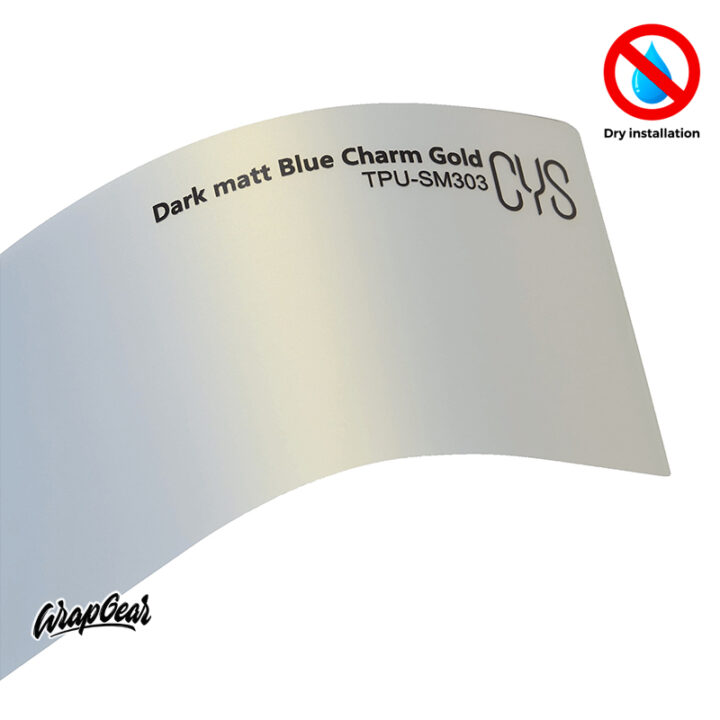 CYS Dark matt Blue Charm Gold TPU-SM303 WrapGear