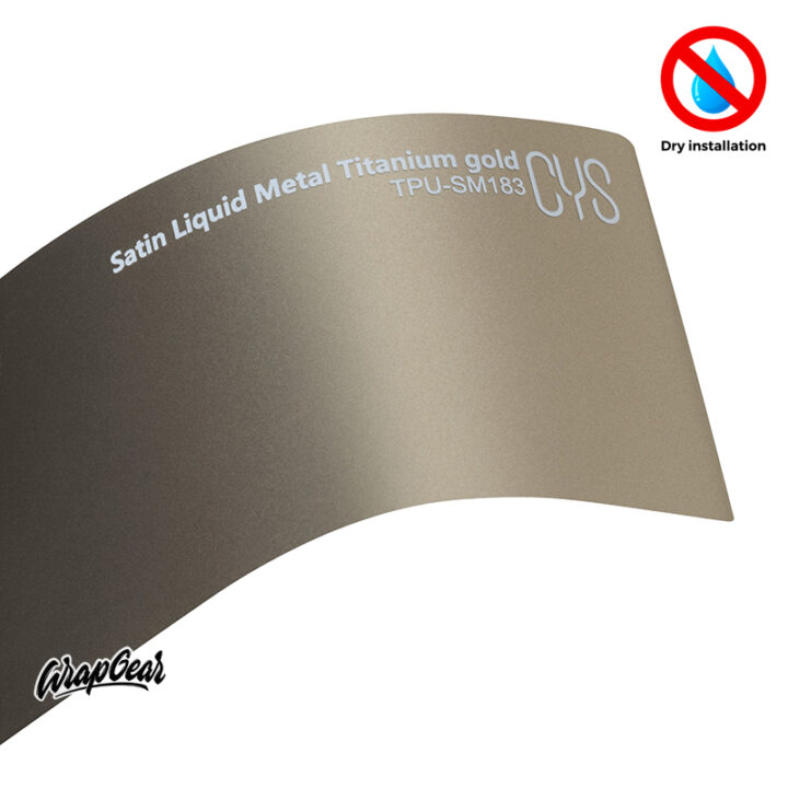 CYS Satin Liquid Metal Titanium gold TPU-SM183 WrapGear
