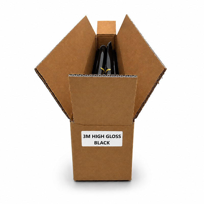 3M 2080 – HIGH GLOSS BLACK  <br> 5 stukken van 80-90 cm x 152 cm.